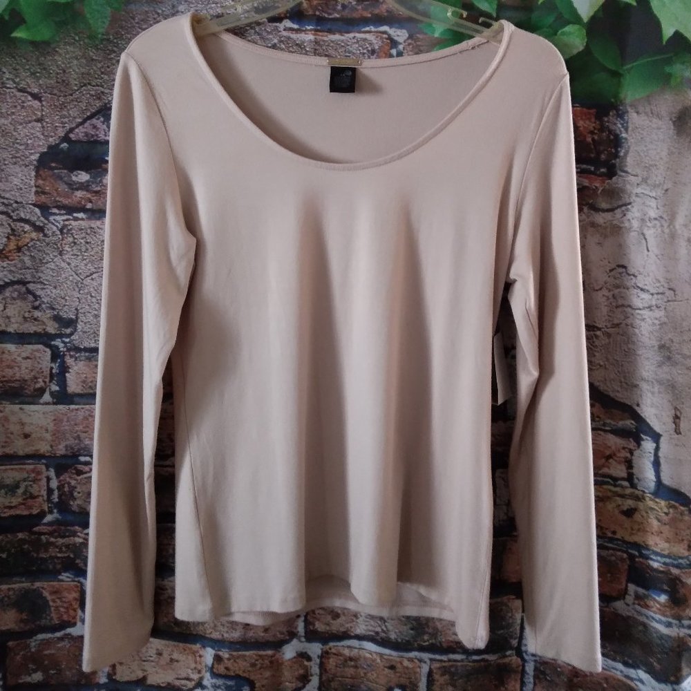 Pale Dusty Pink Long Sleeve Knit Top